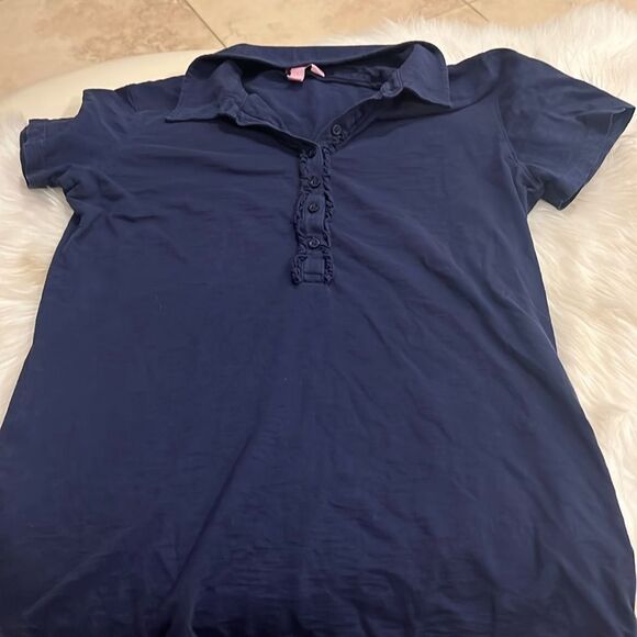 Lilly Pulitzer navy color polo size large - Picture 1 of 4
